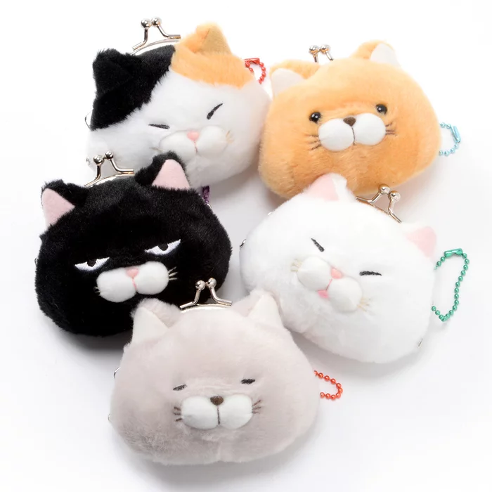 Amuse Hige Manjyu Cat Plush Mini Coin Pouches