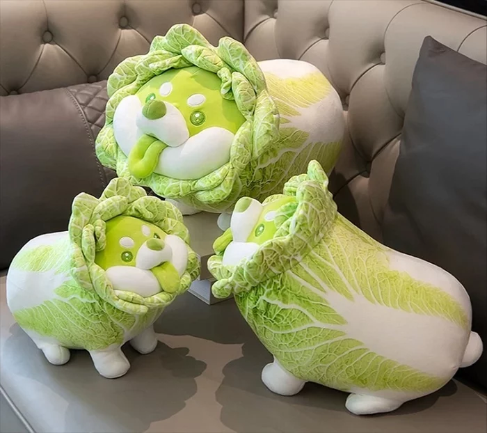 DODOWO Vegetable Fairy Series Cabbage Dog 45cm Plush - Image 3