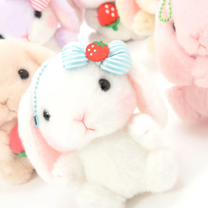 Amuse Pote Usa Loppy Strawberry Plush Collection (Ball Chain) - Image 9