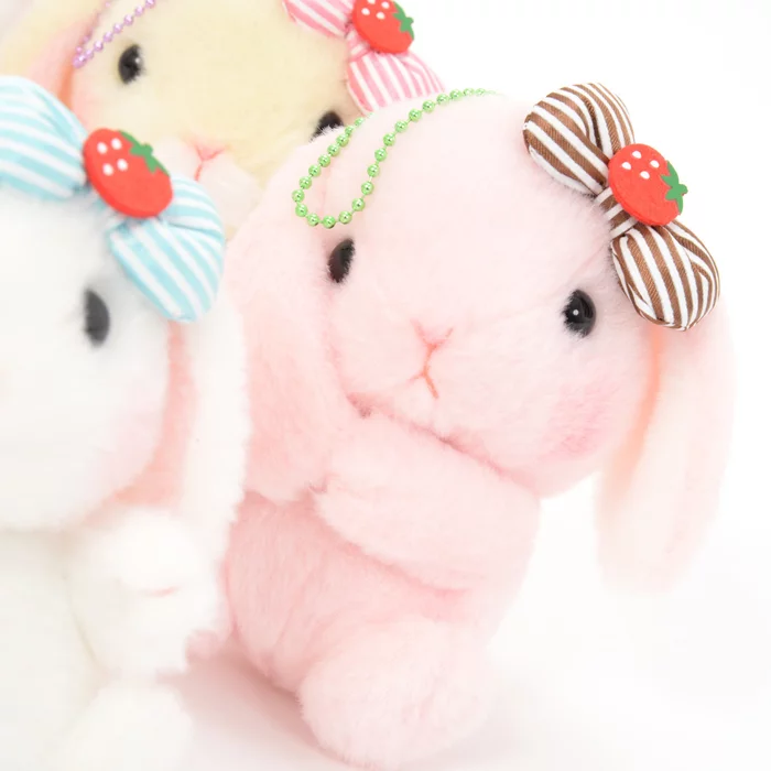 Amuse Pote Usa Loppy Strawberry Plush Collection (Ball Chain) - Image 10