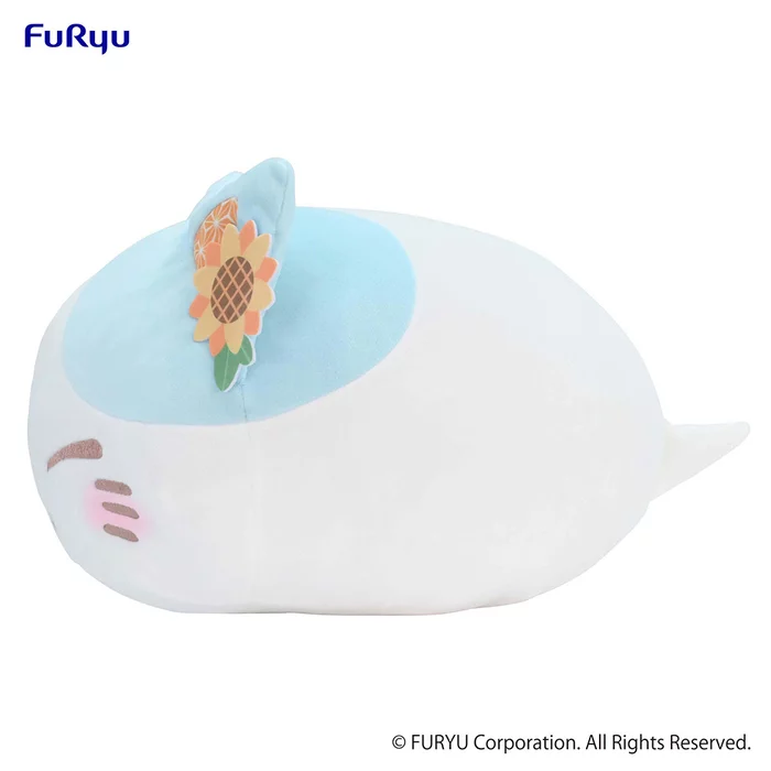 Furyu Nemuneko Cat Pastel Light Blue Big Plush Toy - Image 4