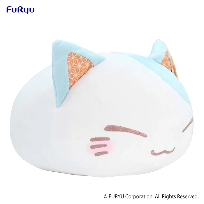 Furyu Nemuneko Cat Pastel Light Blue Big Plush Toy - Image 8