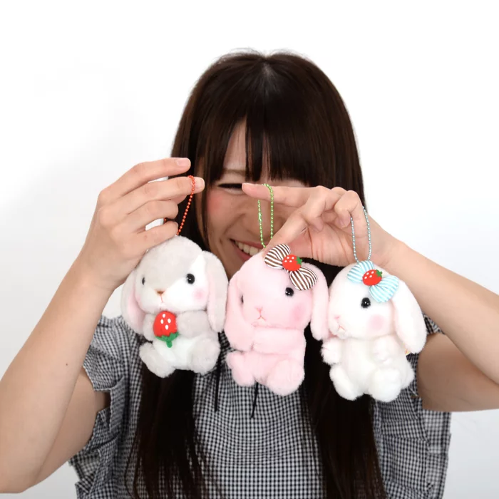 Amuse Pote Usa Loppy Strawberry Plush Collection (Ball Chain) - Image 23